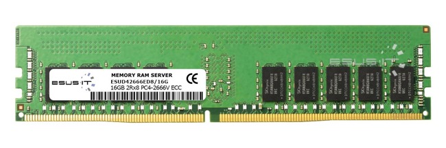 Arbeitspeicher 1x 16GB ESUS IT ECC UNBUFFERED DDR4 2Rx8 2666MHZ PC4-21300 UDIMM | ESUD42666ED8/16G