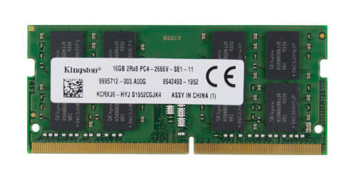 Arbeitspeicher 1x 16GB Kingston SO-DIMM DDR4 2666MHZ PC4-21300 | KCRXJ6-MIE