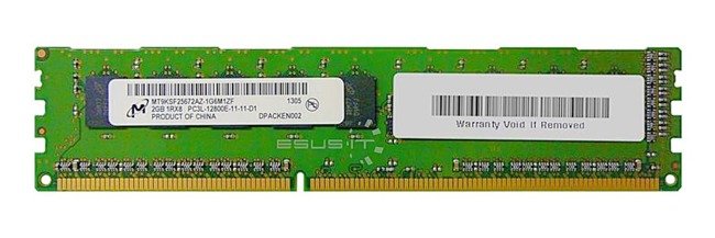 Arbeitspeicher 1x 2GB Micron ECC UNBUFFERED DDR3  1600MHz PC3-12800 UDIMM | MT9KSF25672AZ-1G6