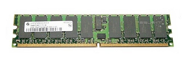 Arbeitspeicher 1x 2GB QIMONDA ECC REGISTERED DDR2  800MHz PC2-6400 RDIMM | HYS72T256220EP-25F-B2