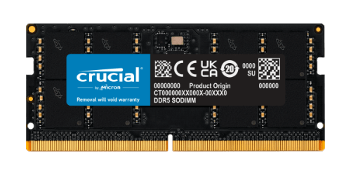 Arbeitspeicher 1x 32GB Crucial SO-DIMM DDR5 4800MHz PC5-38400 | CT32G48C40S5