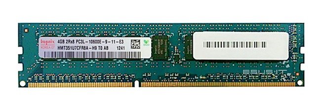 Arbeitspeicher 1x 4GB Hynix ECC UNBUFFERED DDR3  1333MHz PC3-10600 UDIMM | HMT351U7CFR8A-H9