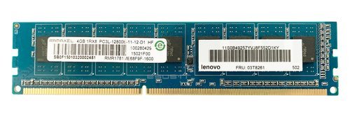 Arbeitspeicher 1x 4GB Ramaxel ECC UNBUFFERED DDR3 1Rx8 1600MHz PC3-12800 UDIMM | RMR1781ME68F9F-16