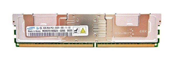 Arbeitspeicher 1x 4GB Samsung ECC FULLY BUFFERED DDR2 667MHz PC2-5300 FBDIMM | M395T5160QZ4-CE65