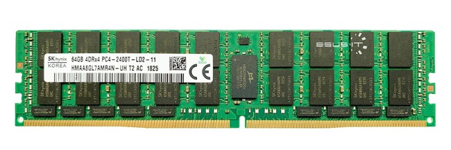 Arbeitspeicher 1x 64GB Hynix ECC LOAD REDUCED DDR4 4Rx4 2400MHz PC4-19200 LRDIMM | HMAA8GL7AMR4N-UH