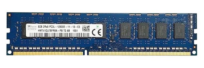 Arbeitspeicher 1x 8GB Hynix ECC UNBUFFERED DDR3  1600MHz PC3-12800 UDIMM | HMT41GU7BFR8A-PB