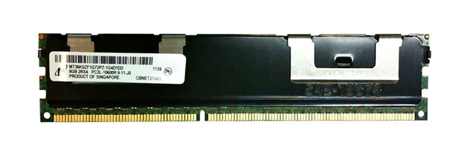 Arbeitspeicher 1x 8GB Micron ECC REGISTERED DDR3 2Rx4 1333MHz PC3-10600 RDIMM | MT36KSZF1G72PZ-1G4