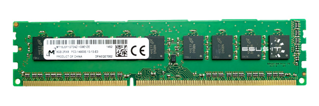 Arbeitspeicher 1x 8GB Micron ECC UNBUFFERED DDR3  1866MHz PC3-14900 UDIMM | MT18JSF1G72AZ-1G9