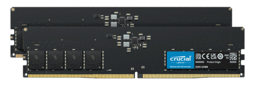 Arbeitspeicher 2x 8GB Crucial NON-ECC UNBUFFERED DDR5 4800MHz PC5-38400 UDIMM | CT2K8G48C40U5