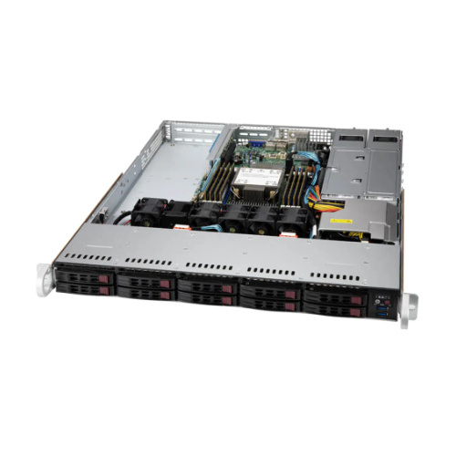 Serverplattform Supermicro 1U 110P-WR SYS-110P-WR Intel x 1 DDR4 x 8 10 x 2.5" SATA PSU 1+0