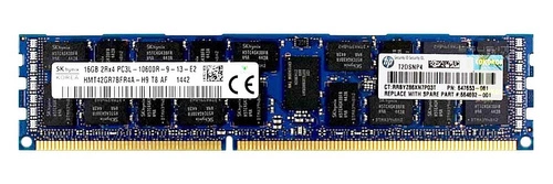 Arbeitspeicher 1x 16GB Hynix ECC REGISTERED DDR3  1333MHz PC3-10600 RDIMM | HMT42GR7BFR4A-H9