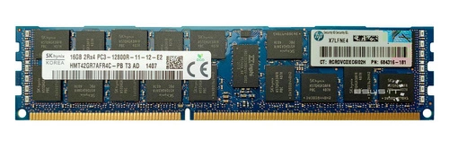 Arbeitspeicher 1x 16GB Hynix ECC REGISTERED DDR3 2Rx4 1600MHz PC3-12800 RDIMM | HMT42GR7AFR4C-PB