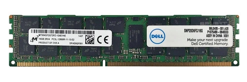 Arbeitspeicher 1x 16GB Micron ECC REGISTERED DDR3  1600MHz PC3-12800 RDIMM | MT36KSF2G72PZ-1G6