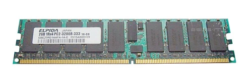 Arbeitspeicher 1x 2GB ELPIDA ECC REGISTERED DDR2  400MHz PC2-3200 RDIMM | EBE20RE4ABFA-4A-E