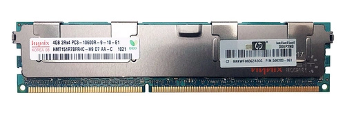 Arbeitspeicher 1x 4GB Hynix ECC REGISTERED DDR3  1333MHz PC3-10600 RDIMM | HMT151R7BFR4C-H9