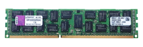 Arbeitspeicher 1x 4GB Kingston ECC REGISTERED DDR3  1333MHz PC3-10600 RDIMM | KVR1333D3D4R9S/4G