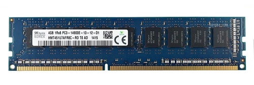 Arbeitspeicher 1x 4GB Hynix ECC UNBUFFERED DDR3  1866MHz PC3-14900 UDIMM | HMT451U7AFR8C-RD