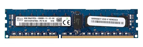 Arbeitspeicher 1x 8GB Hynix ECC REGISTERED DDR3  1600MHz PC3-12800 RDIMM | HMT41GR7AFR8A-PB